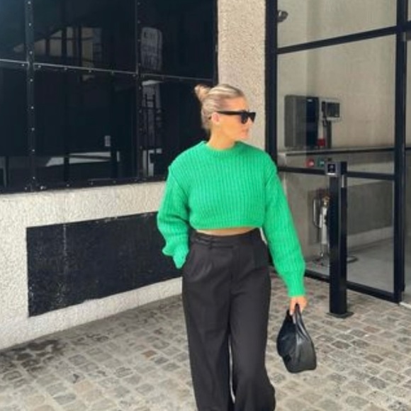 ZARA Knit Crop Sweater M - Picture 2 of 9